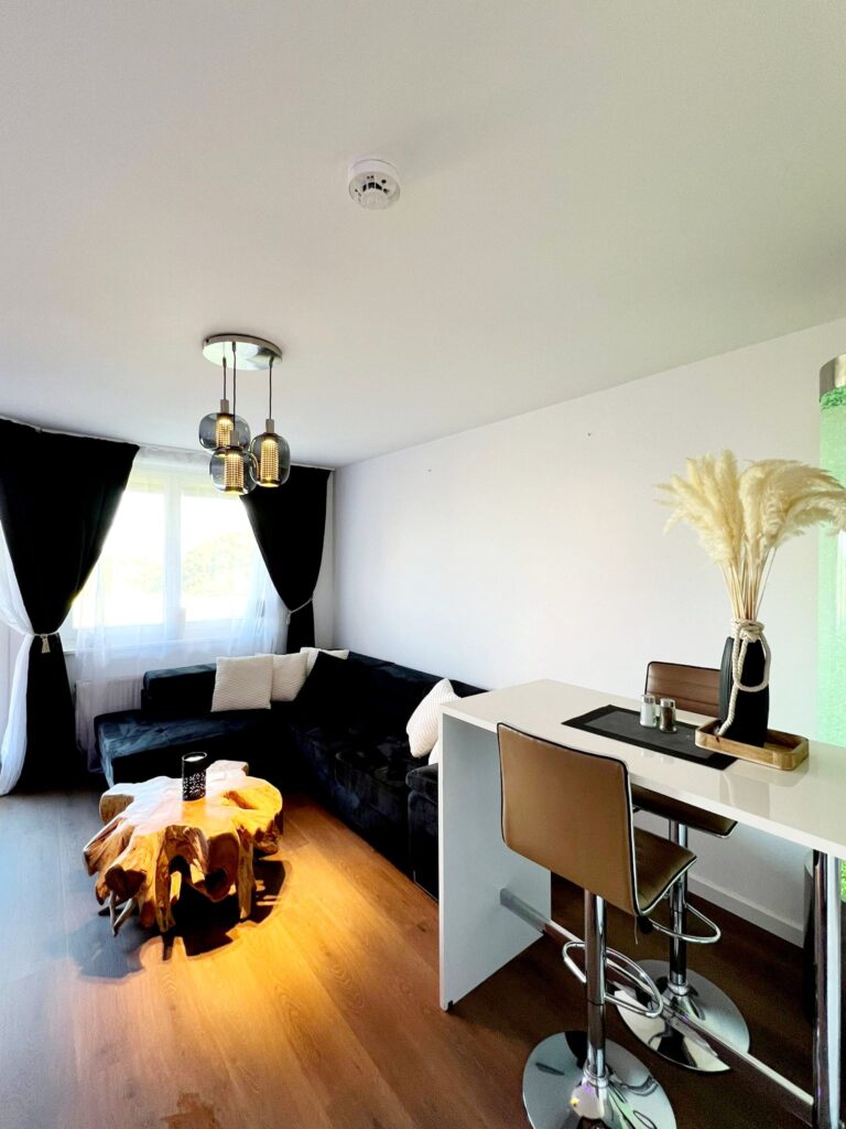 Moderne und stilvolle Einbauküche in der Ferienwohnung Trave Panorama in Travemünde an der Ostsee